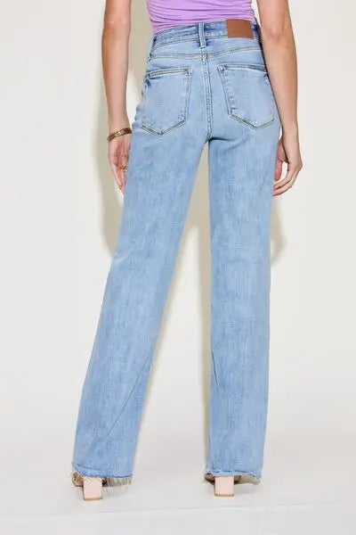 Judy Blue Full Size V Front Waistband Straight Jeans - Scarlett's Riverside Boutique