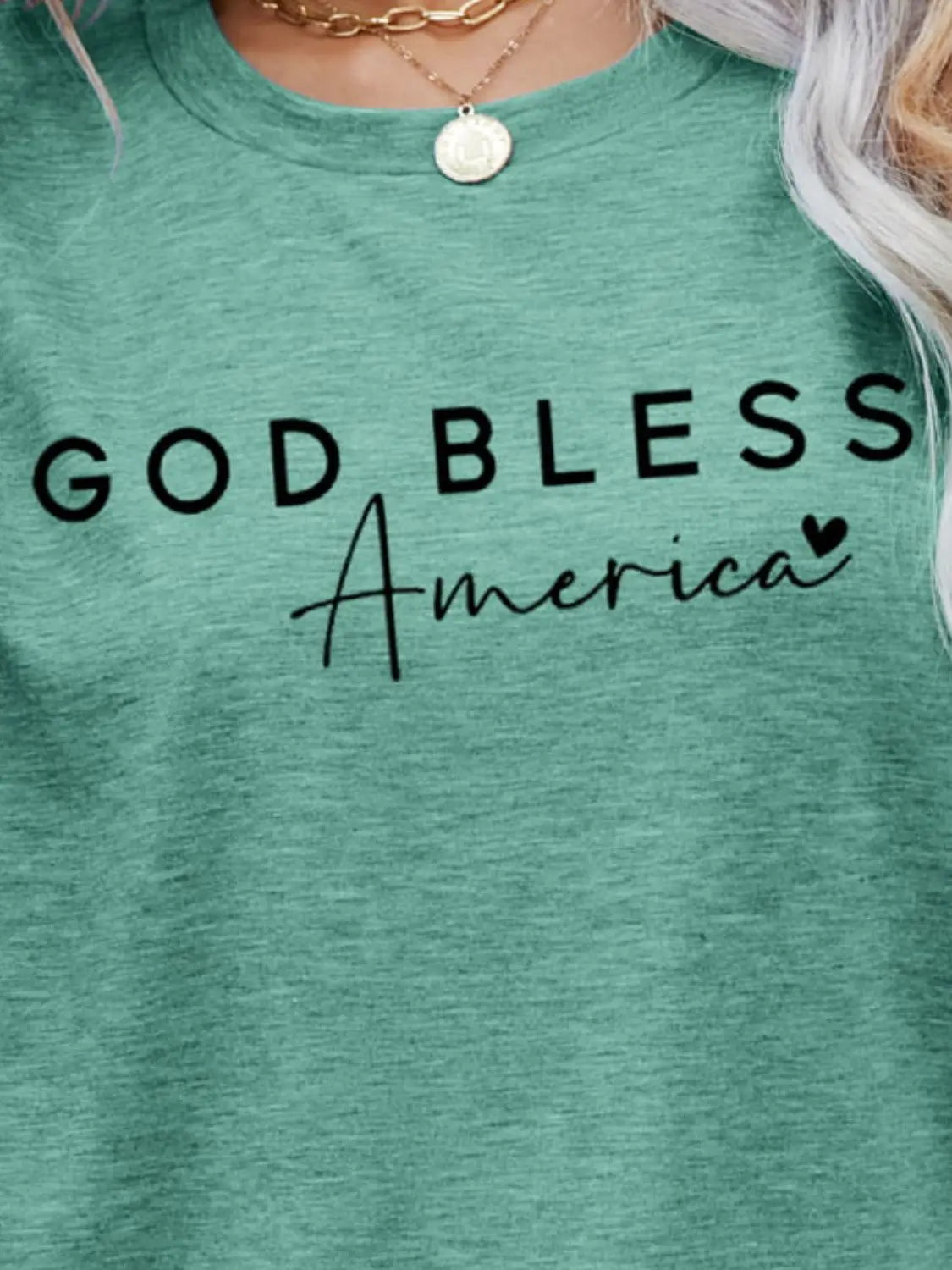 GOD BLESS AMERICA Graphic Short Sleeve Tee - Scarlett's Riverside Boutique 