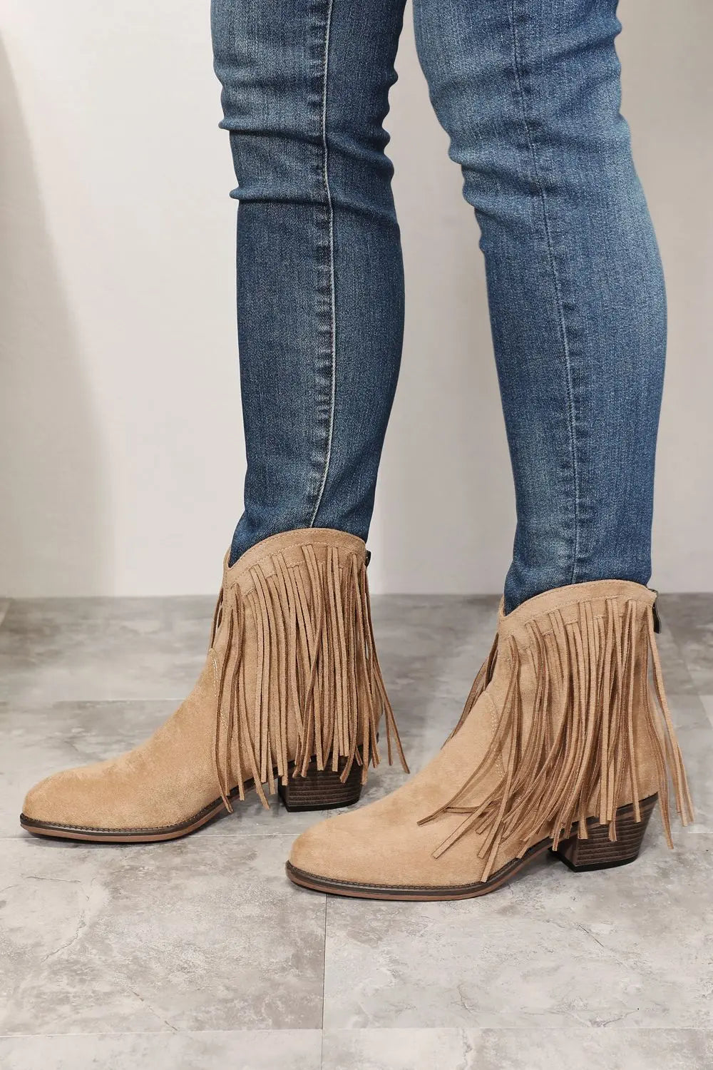 Legend Women's Fringe Cowboy Western Ankle Boots - Scarlett's Riverside Boutique 