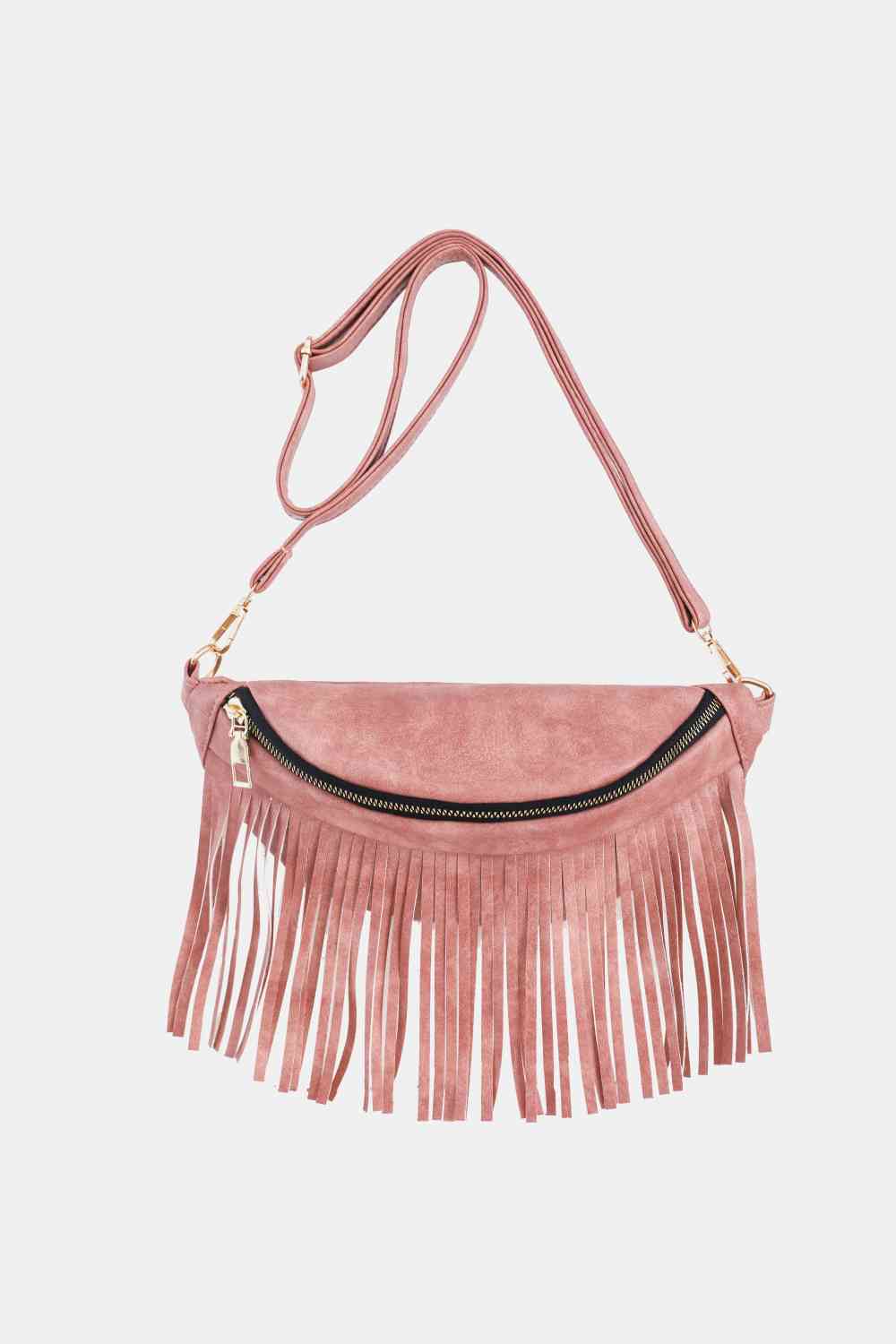 Fringed PU Leather Sling Bag - Scarlett's Riverside Boutique 