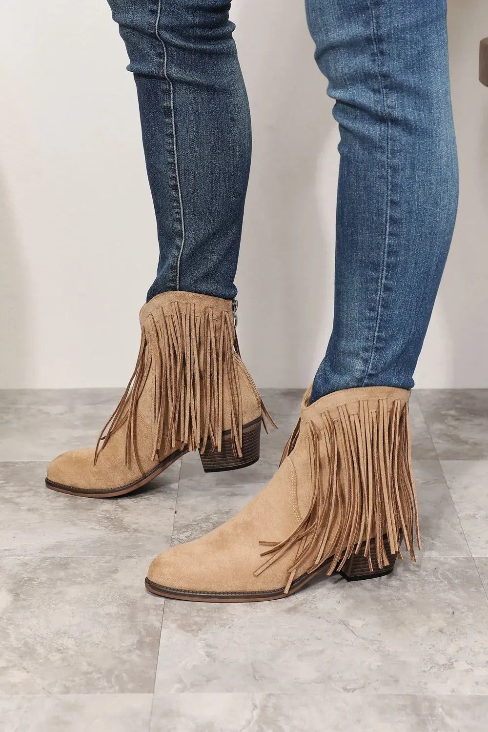 Legend Women's Fringe Cowboy Western Ankle Boots - Scarlett's Riverside Boutique 