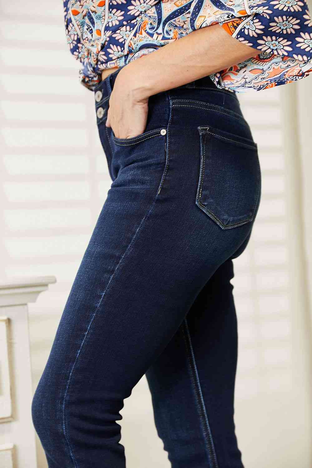 Kancan Full Size High Rise Wide Waistband Bootcut Jeans - Scarlett's Riverside Boutique 