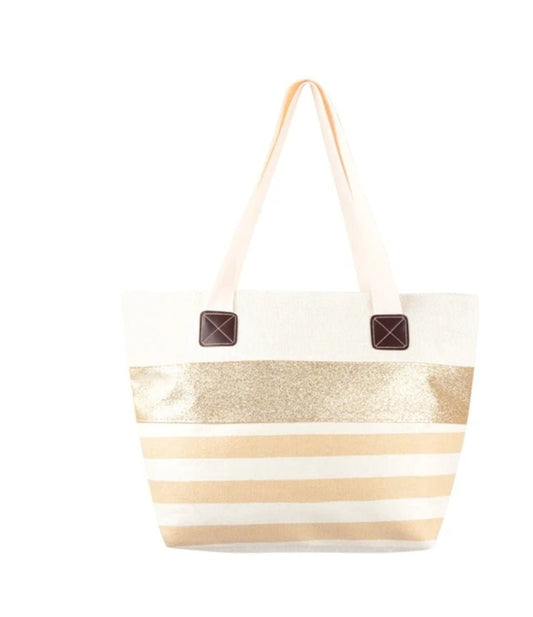 Gold and Pink Tote - Scarlett's Riverside Boutique 