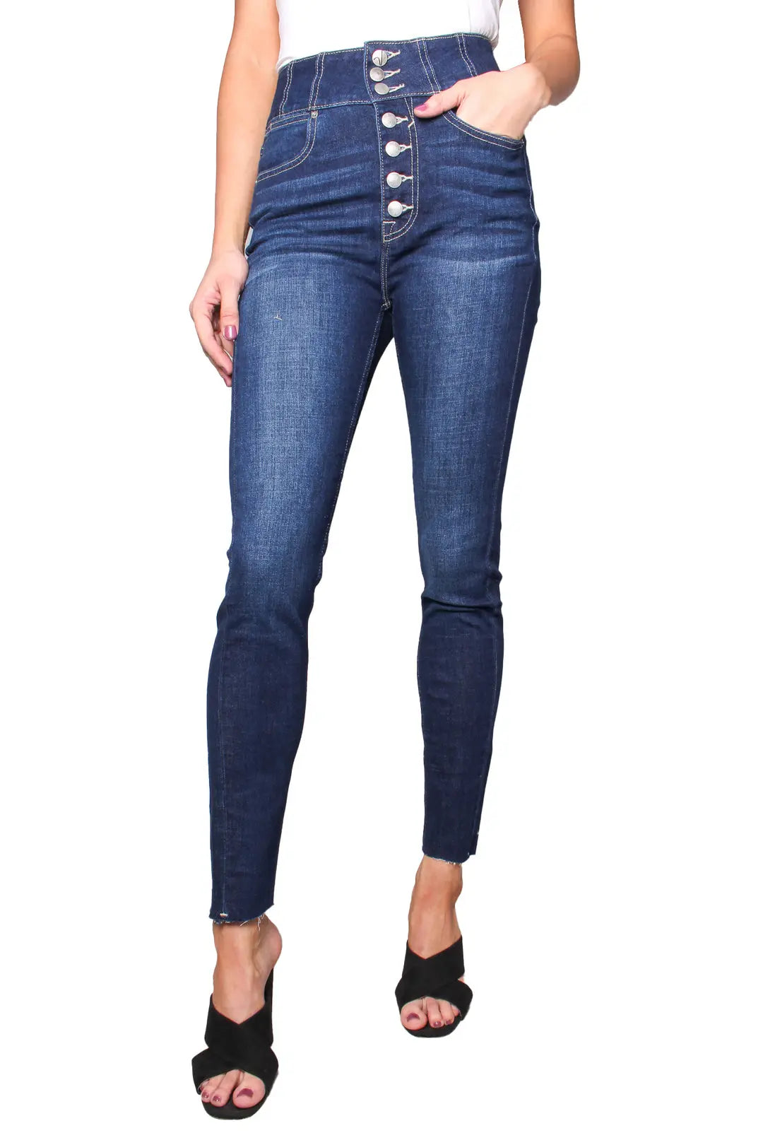 High Waist Long Skinny Jeans - Scarlett's Riverside Boutique 