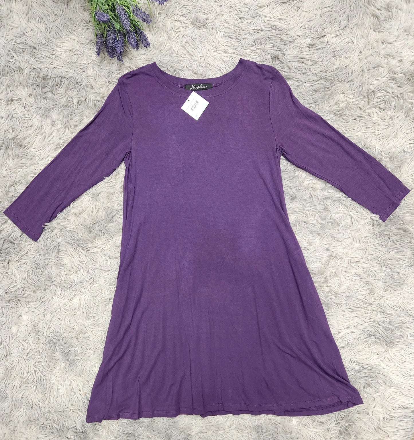 Eggplant Long Sleeve Dress - Small - Scarlett's Riverside Boutique 