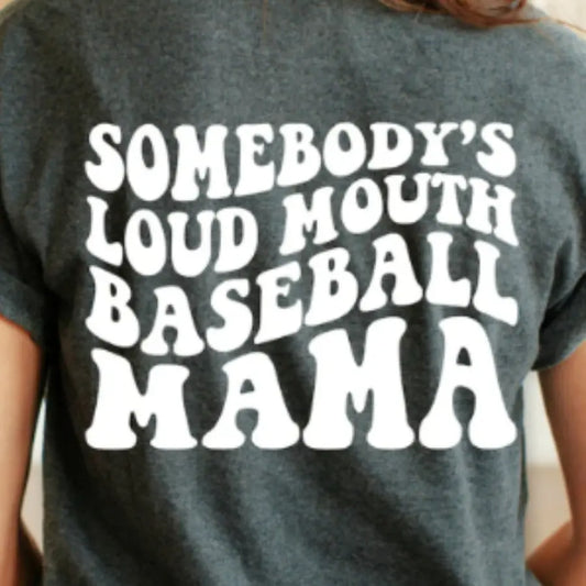 Loud Mouth Baseball Mom t shirt - Scarlett's Riverside Boutique 